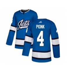 Youth Winnipeg Jets #4 Neal Pionk Authentic Blue Alternate Hockey Jersey