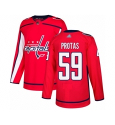 Youth Washington Capitals #59 Aliaksei Protas Authentic Red Home Hockey Jersey