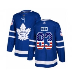 Youth Toronto Maple Leafs #83 Cody Ceci Authentic Royal Blue USA Flag Fashion Hockey Jersey