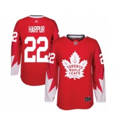Men's Toronto Maple Leafs #22 Ben Harpur Authentic Red Alternate Hockey Jersey