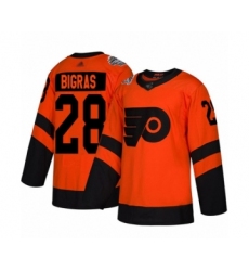 Men's Philadelphia Flyers #28 Chris Bigras Authentic Orange 2019 Stadium Series Hockey Jersey