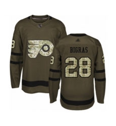 Youth Philadelphia Flyers #28 Chris Bigras Authentic Green Salute to Service Hockey Jersey