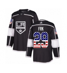 Men's Los Angeles Kings #29 Martin Frk Authentic Black USA Flag Fashion Hockey Jersey