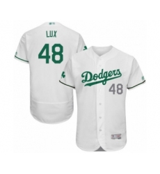 Men's Los Angeles Dodgers #48 Gavin Lux White Celtic Flexbase Authentic Collection Baseball Player Jersey