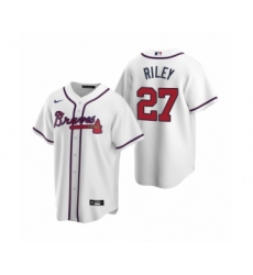 Men's Atlanta Braves #27 Austin Riley Nike White 2020 Replica Home Jersey