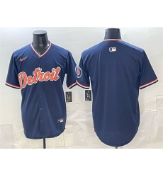 Men's Detroit Tigers Blank Navy 2026 Alternate Vapor Premier Limited Stitched Baseball Jersey