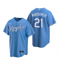 Men's Nike Kansas City Royals #21 Mike Montgomery Light Blue Alternate Stitched Baseball Jersey