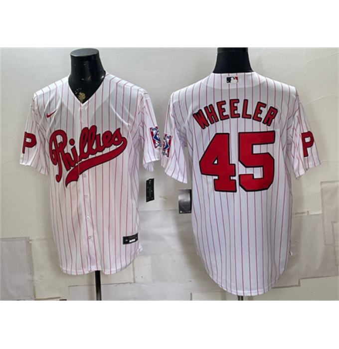 Men's Philadelphia Phillies #45 Zack Wheeler White 2026 Field of Dreams Stadium Stitched Baseball Jersey