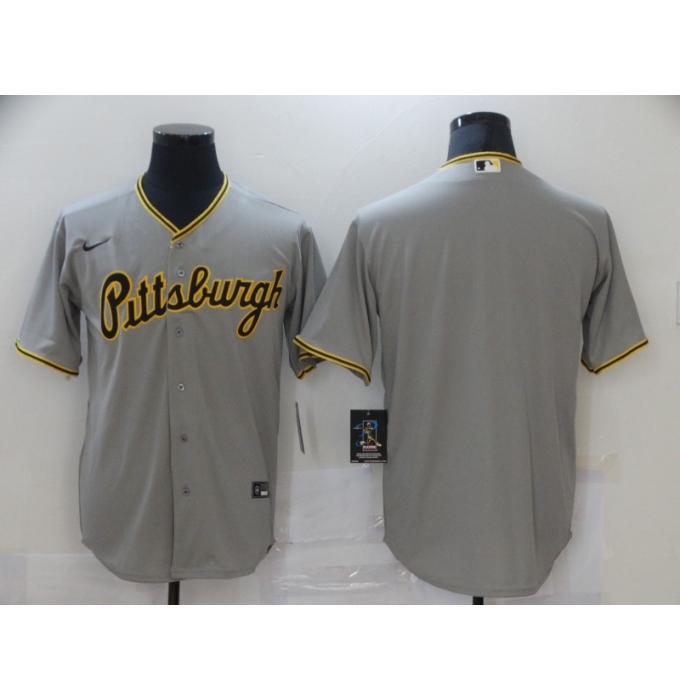 Men's Nike Pittsburgh Pirates Blank Gray Cooperstown Collection Road Stitched Jersey