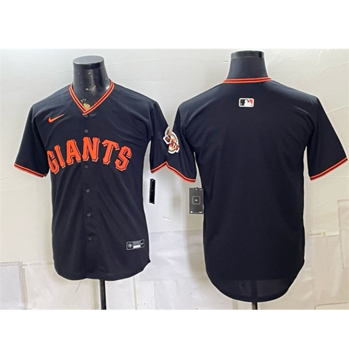 Men's San Francisco Giants Blank Black Limited Stitched Baseball Jersey