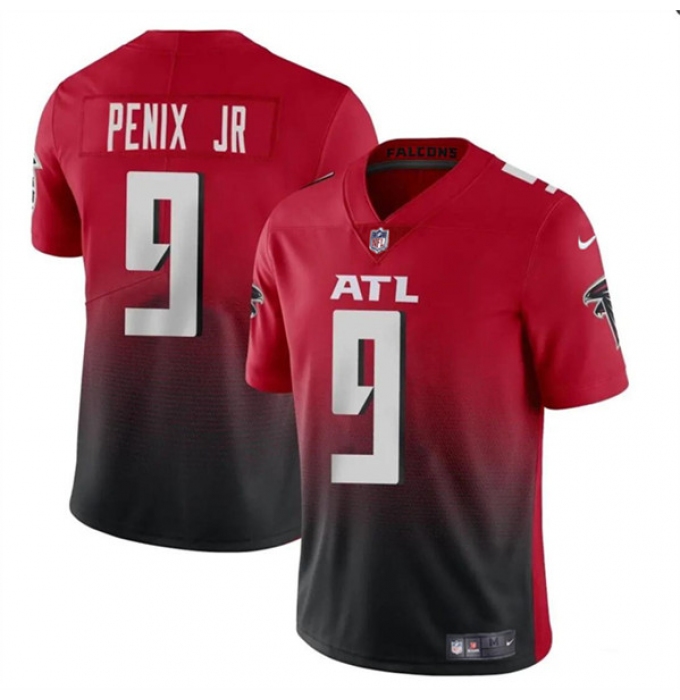 Men's Atlanta Falcons #9 Michael Penix Jr Red Black 2024 Draft Vapor Untouchable Limited Football Stitched Jersey