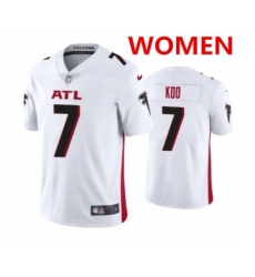 Women's Atlanta Falcons #7 Younghoe Koo New White Vapor Untouchable Limited Stitched NFL Jersey