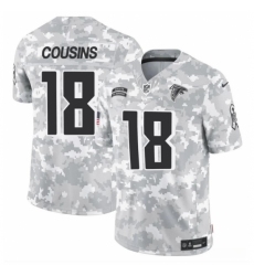 Youth Atlanta Falcons #18 Kirk Cousins 2024 F U S E Arctic Camo Salute To Service Limited Stitched Football Jersey