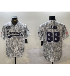 Men's Dallas Cowboys #88 CeeDee Lamb Arctic Camo 2024 Salute to Service Stitched Baseball Jersey