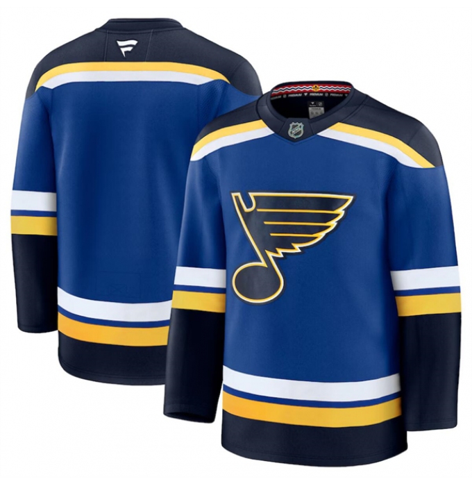 Men's St. Louis Blues Blank Blue 2024-25 Home Stitched Hockey Jersey