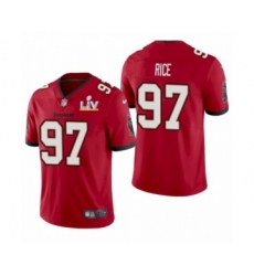 Women's  Tampa Bay Buccaneers #97 Simeon Rice Red 2021 Super Bowl LV Jersey