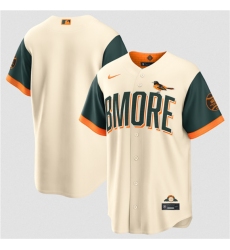 Men's Baltimore Orioles Blank Natural 2026 City Connect Stadium Stitched Baseball Jersey