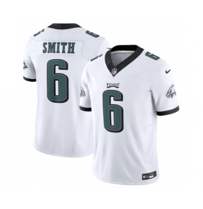 Men's Philadelphia Eagles #6 DeVonta Smith White 2023 F.U.S.E. Vapor Untouchable Limited Stitched Football Jersey