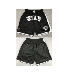 Men's Brooklyn Nets Black Shorts