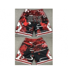 Men's Chicago Bulls Red Black Shorts