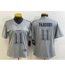 Women's Dallas Cowboys #11 Micah Parsons Grey Atmosphere Fashion 2022 Vapor Untouchable Stitched Nike Limited Jersey