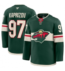 Men's Minnesota Wild #97 Kirill Kaprizov Green 2024-25 Home Stitched Hockey Jersey