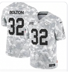 Men's Kansas City Chiefs #32 Nick Bolton 2024 Arctic Camo Stitched Baseball Jersey