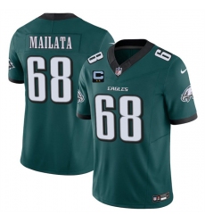 Men's Philadelphia Eagles #68 Jordan Mailata Green 2025 F.U.S.E. With 2-Star C Vapor Untouchable Limited Stitched Football Jersey