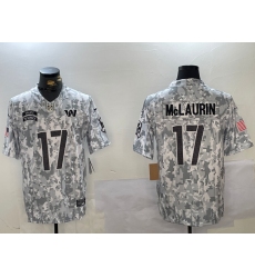 Men's Washington Commanders #17 Terry McLaurin Arctic Camo 2024 FUSE Salute to Service Limited Stitched Jersey