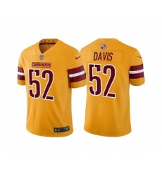 Men's Washington Commanders #52 Jamin Davis Gold Vapor Untouchable Stitched Football Jersey