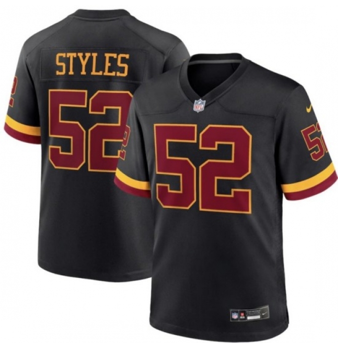 Men's Washington Commanders #52 Sonny Styles Black 2026 F.U.S.E. Hail Raiser Alternate Vapor Limited Stitched Football Jersey