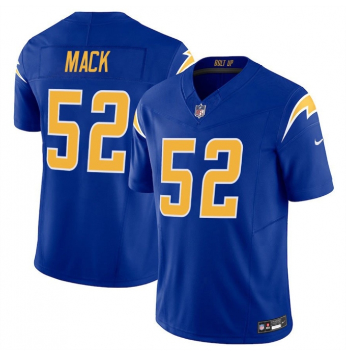Men's Los Angeles Chargers #52 Khalil Mack Royal 2025 F.U.S.E Vapor Limited Stitched Football Jersey