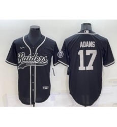 Men's Las Vegas Raiders #17 Davante Adams Black Stitched MLB Cool Base Nike Baseball Jersey
