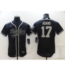 Men's Oakland Raiders #17 Davante Adams Black Stitched MLB Flex Base Nike Baseball Jersey