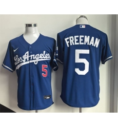 Men's Los Angeles Dodgers #5 Freddie Freeman Royal 2026 Gold Collection Stadium Stitched Baseball Jersey
