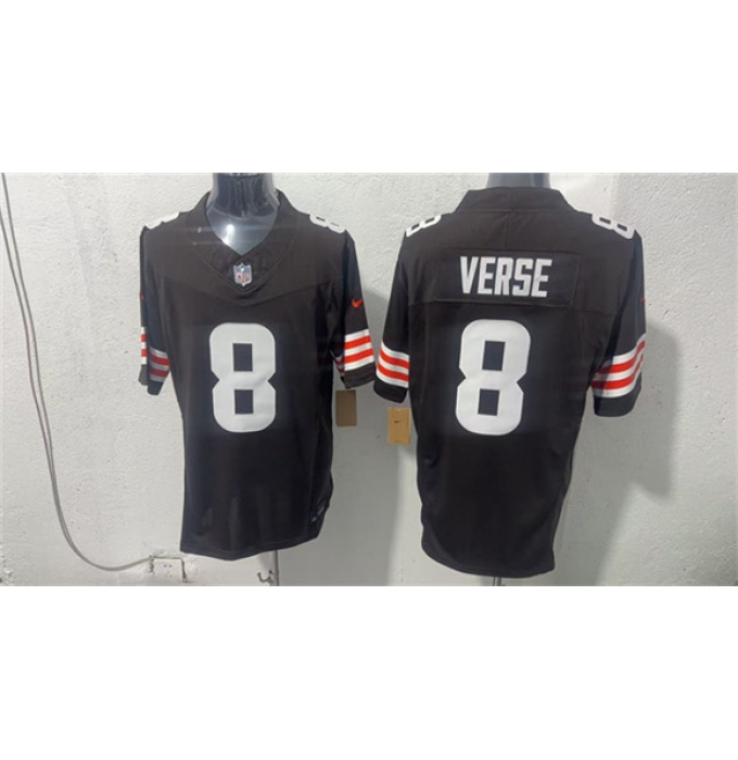 Men's Cleveland Browns #8 Jared Verse Brown 2026 Vapor Limited Football Stitched Jersey