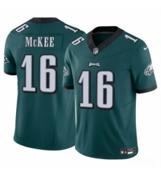 Men's Philadelphia Eagles #16 Tanner McKee Green 2024 F U S E Vapor Untouchable Limited Stitched Football Jersey