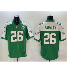 Men's Philadelphia Eagles #26 Saquon Barkley Green White 2024 F U S E Vapor Untouchable Limited Stitched Football Jersey