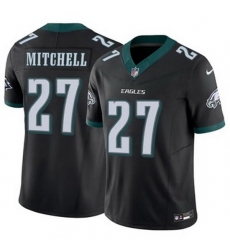 Men's Philadelphia Eagles #27 Quinyon Mitchell Black F U S E Stitched NFL Jersey