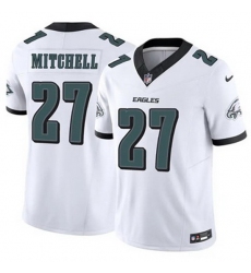 Men's Philadelphia Eagles #27 Quinyon Mitchell White F U S E Stitched NFL Jersey