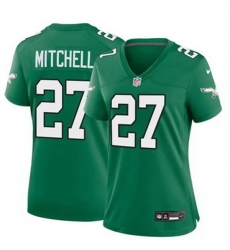 Women Philadelphia Eagles #27 Quinyon Mitchell Green Vapor Untouchable Stitched NFL Jersey