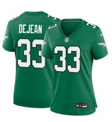 Women Philadelphia Eagles #33 Cooper DeJean Green Vapor Untouchable Stitched NFL Jersey