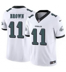 Youth Philadelphia Eagles #11 A.J. Brown White F U S E Stitched NFL Jersey