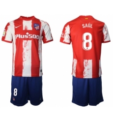 Men 2021-2022 Club Atletico Madrid home red 8 Nike Soccer Jersey