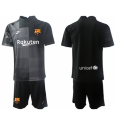Men 2021-2022 Club Barcelona black goalkeeper blank Soccer Jersey