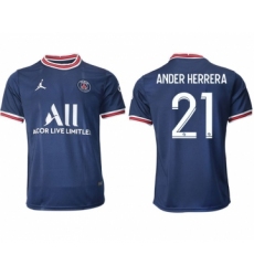 Men 2021-2022 Club Paris St German home aaa version blue 21 Soccer Jersey
