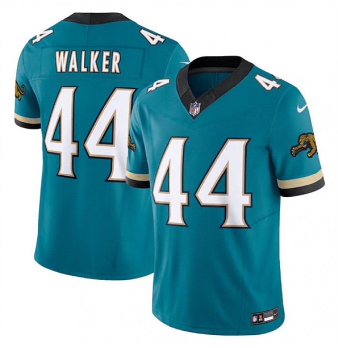 Men's Jacksonville Jaguars #44 Travon Walker Teal 2024 F.U.S.E. Prowler Throwback Vapor Limited Football Stitched Jersey