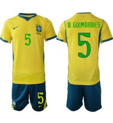 Men's Brazil #5 B.GUIMARAES National Team FIFA x World Cup 2026 Home On Field Jersey