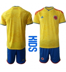 Youth Colombia Blank Or Custom National Team FIFA x World Cup 2026 Home On Field Kids Jersey