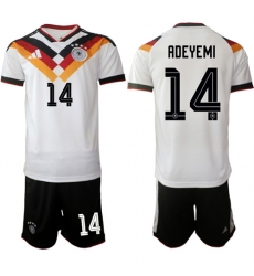 Men's Germany #14 ADEYEMI National Team FIFA x World Cup 2026 Home White On Field Jersey